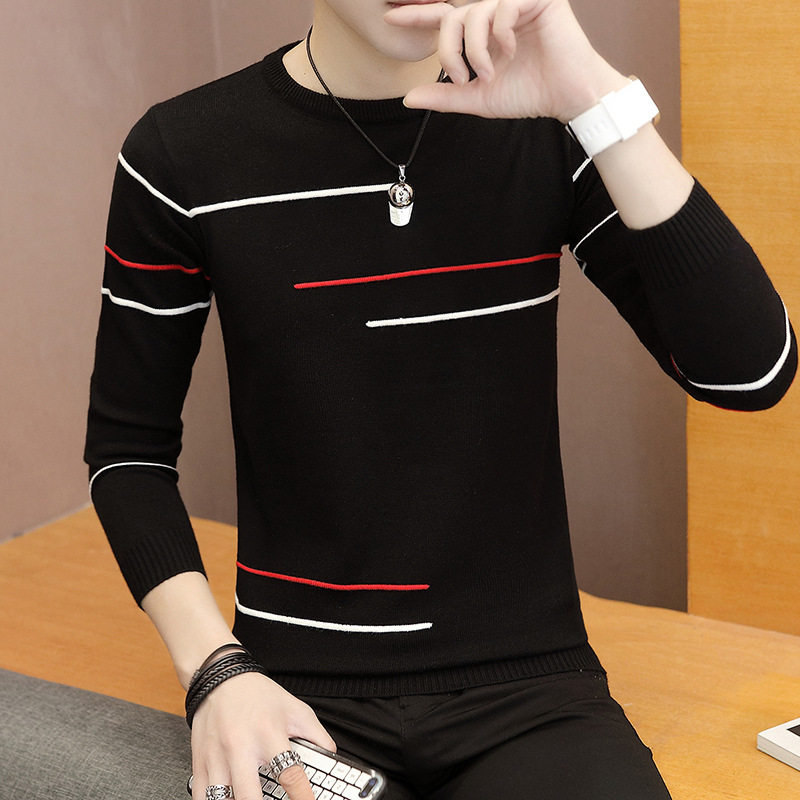 Official website Flagship Store Sweater Hooded Sweatshirt 2022 New Fall Han Edition Round Collar Stripe Long Sleeve Trend Sanitary Clothes Man