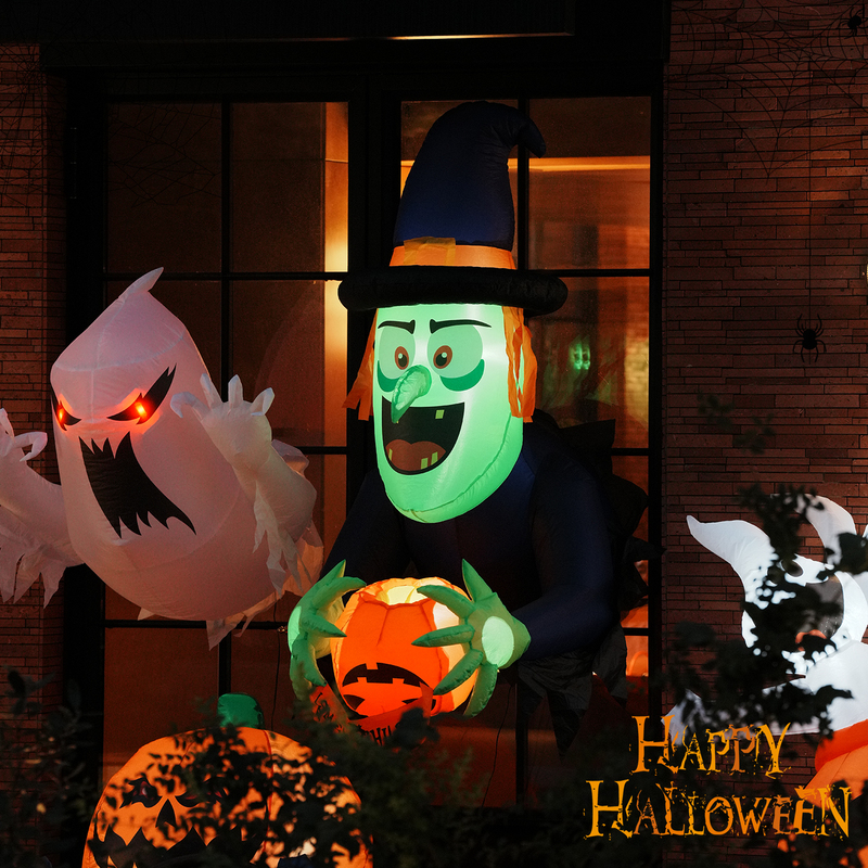 Halloween Decoration Pumpkin Lantern Balloon Inflatable Model Shopping Mall Outdoor Atmosphere Scene Setup Glowing Props Ornaments Hanging Decorations