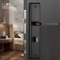 Weiyi WY 304 stainless steel door lock wooden door anti-theft lock Super C indoor door lock L85-001 gun Black