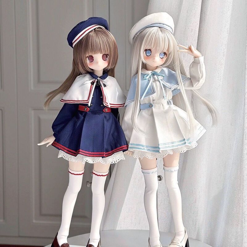 Bjd Four-Piece Doll Clothes Set, Universal Four-Piece Set, Wearable Twin Sailor Uniforms, Doll Dress, Doll Replacement Outfit Bjd Four-Piece Doll Clothes Set, Universal Four-Piece Set, Wearable Twin Sailor Uniforms, Doll Dress, Doll Replacement Outfit