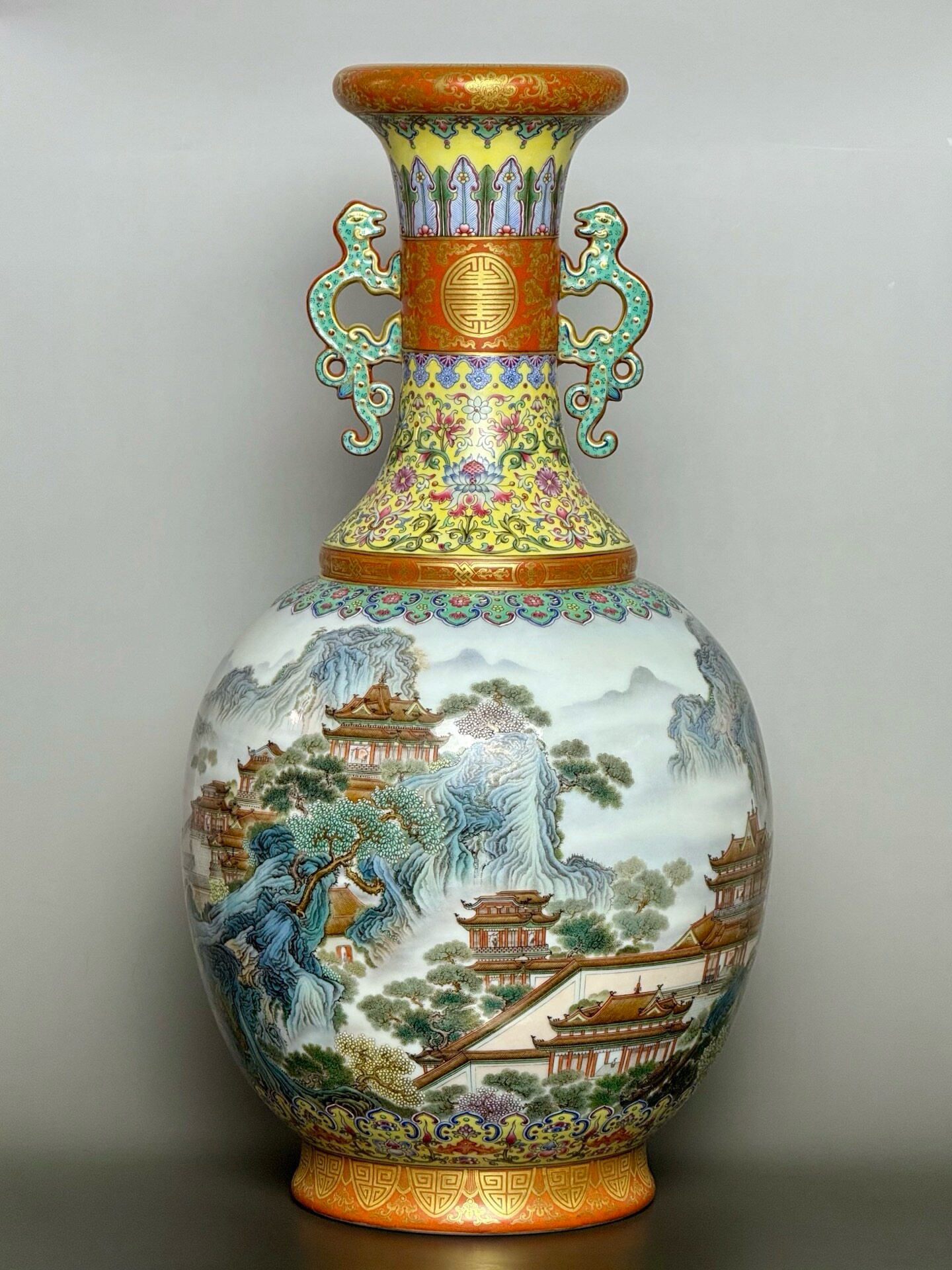 明代宣德青花龙纹天球瓶古玩收藏官窑瓷器柴窑烧制青花瓷瓶-Taobao-Tmall