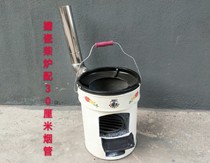 Enamel firewood stove household rural wood stove burning firewood mobile stove new outdoor camping stove boiler