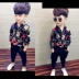 Áo sơ mi nam hoa 2018 phiên bản Hàn Quốc của áo sơ mi nam trẻ em nam mùa thu trẻ em mùa thu boy boy quần áo trẻ em xu hướng quần áo trẻ em 2021 Áo sơ mi