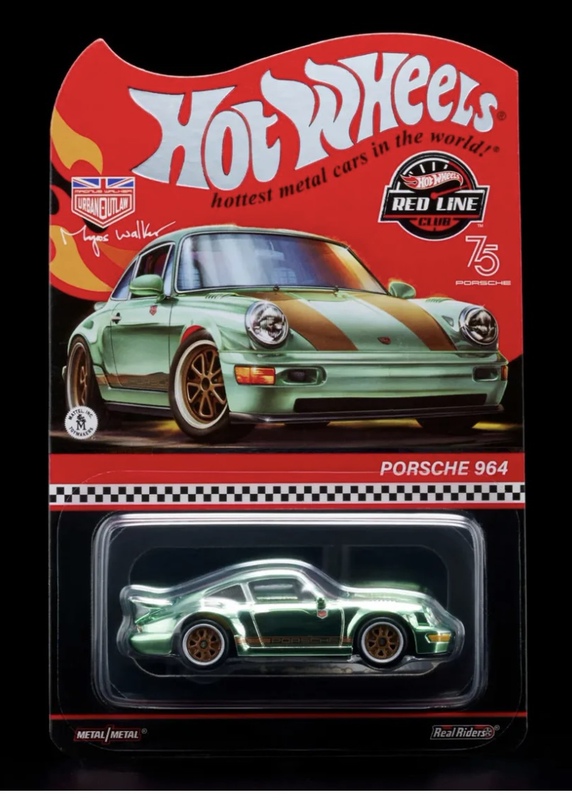 Hot Wheels Rlc Porsche 964 Magnus Walker Urban Outlaw Green Open-Top Model