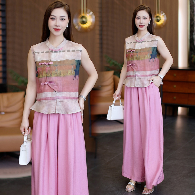 Trendy Women's Shirt with Color-Blocking, 2026 New Summer Style, Very Beautiful New Chinese-Style Blouse, National Style Shirt Trendy Women's Shirt with Color-Blocking, 2026 New Summer Style, Very Beautiful New Chinese-Style Blouse, National Style Shirt