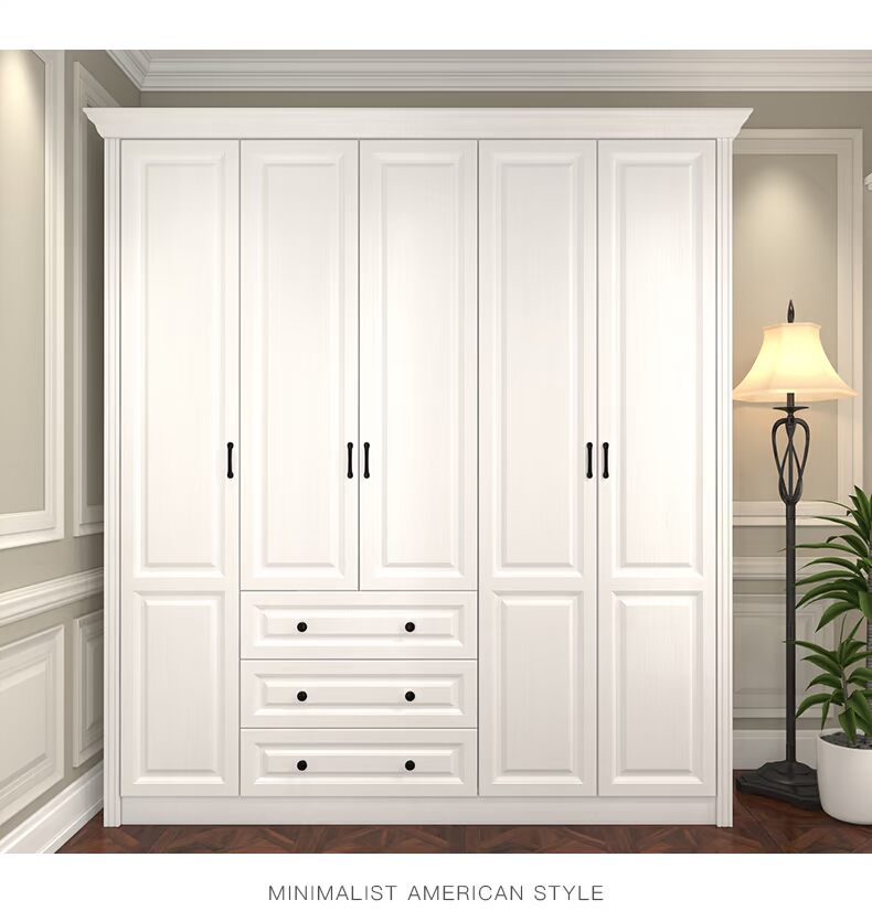 Tủ quần áo nền kinh tế hiện đại đơn giản như một tủ quần áo tủ quần áo tủ quần áo phòng ngủ tấm nhà lắp ráp toàn bộ Swing - Buồng tủ để giày
