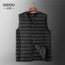 The enterprises are fat and thin down the duvet waistcoat for mens vest autumn and winter internal lap shoulder gats to increase the code warm waistcoat