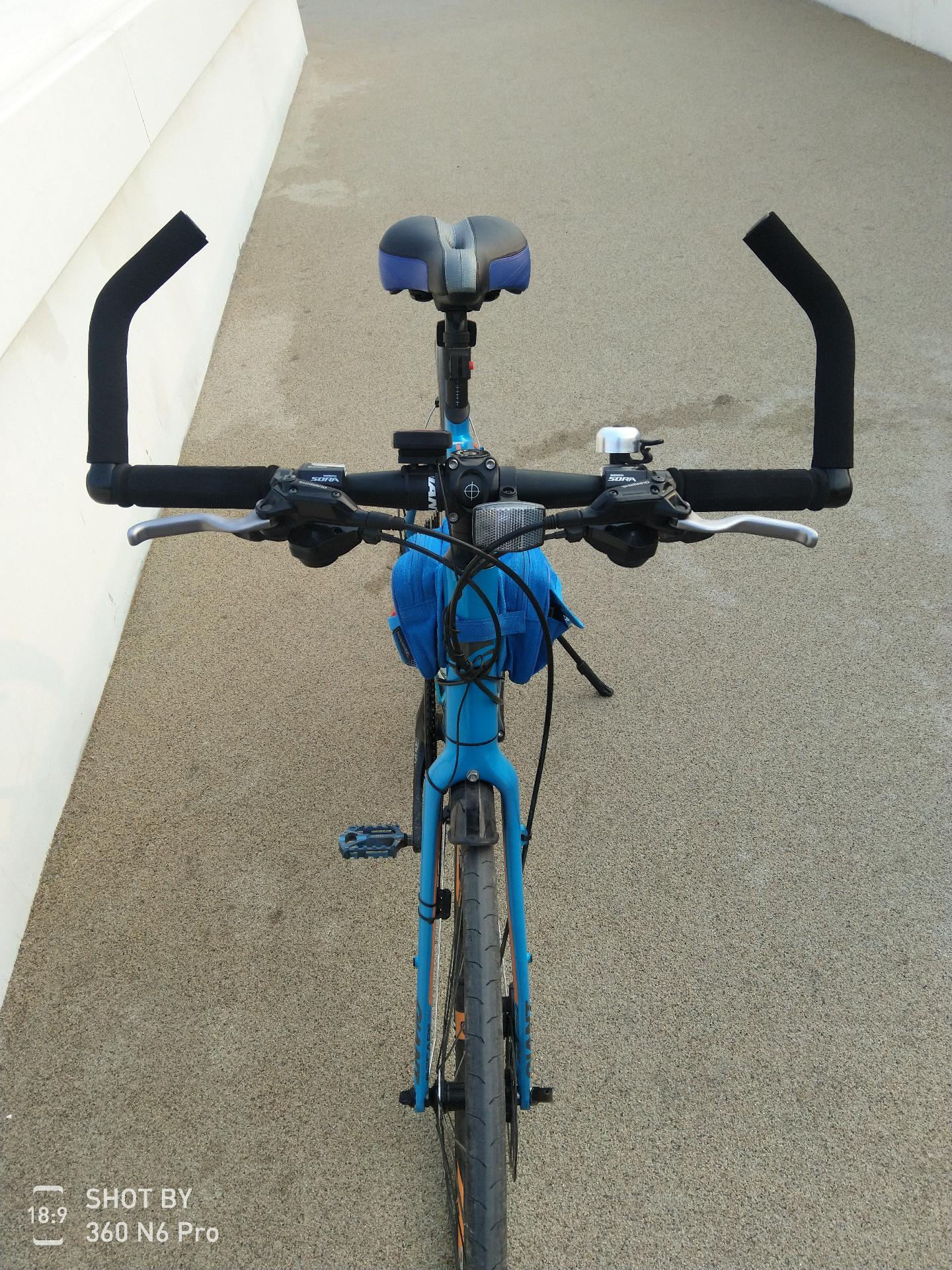 Grip cover mountain bike bicycle lengthened vice handle aluminum alloy welder 24 cm black guard height increase handlebar