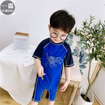 Korean version of the childrens swimsuit Boy childrens one-piece sunscreen swimsuit Baby boy infant hot spring surf suit