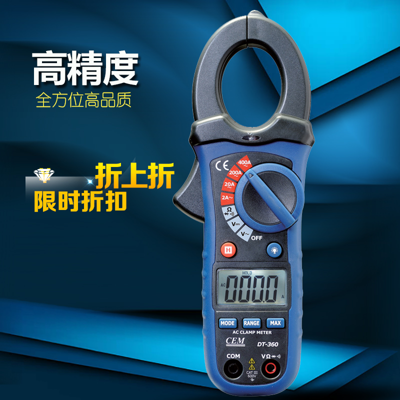 CEM Cheong DT-360 Pincer DT-360 Pincers Form of Current Direct Current Current Table Digital pincer Form