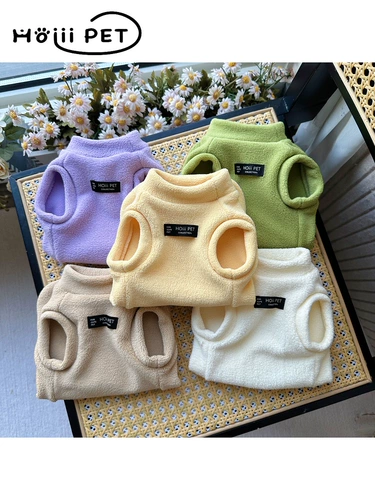 Шестилетний магазин Новые продукты на полках 26-дневная одежда Hoiii Pet Двухсторонний бархатный жилет Devin растягивается мягкая сота