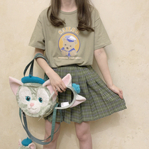 Original Hawaiian nautical bear cute girl summer bean green short-sleeved T-shirt H