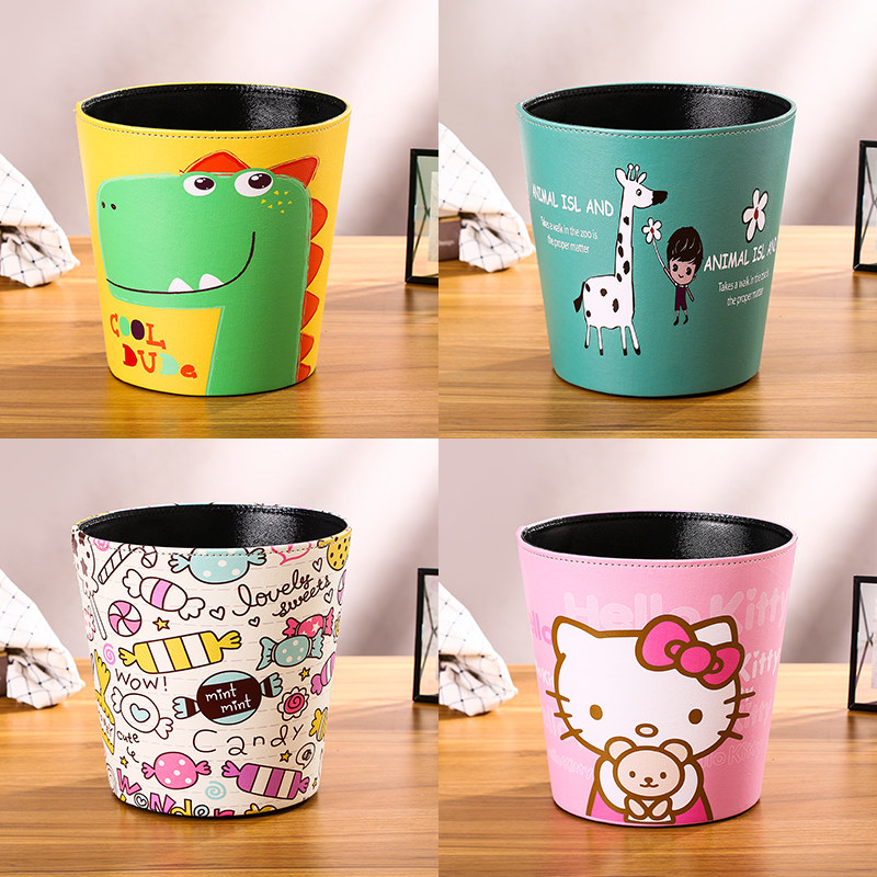 Trash Can Home Living Room Creative Cute Teenage Girl Bedroom Kitchen Nordic Wind Ins No Cover Personality Fashion Wastepaper