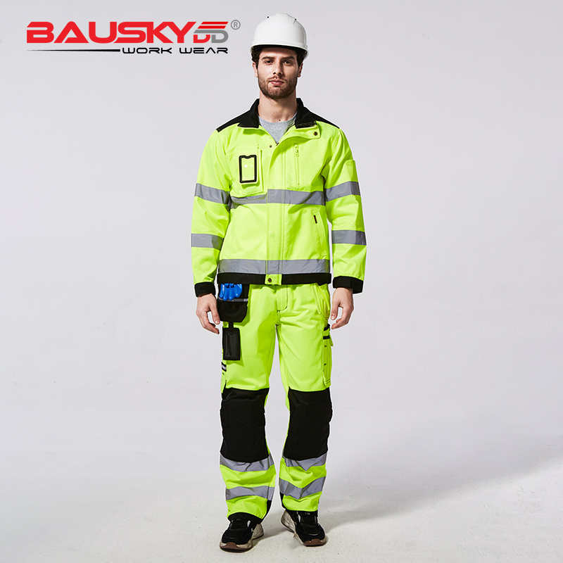 Bauskydd Swedish Workwear Multi-Pocket Construction Reflective Warning Clothing High-Altitude Comfortable Wear-Resistant Men's Labor Protection Work Clothes
