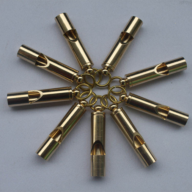 Pure brass whistle Outdoor life-saving whistle Children survival whistle Metal treble basketball football referee training