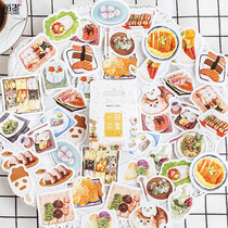 Strangling Ink Cartridges Clothing Stickers Day Three Meals Delicious Food Snack Dessert DIY Handbill Decoration Adhesive Sticker