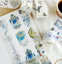 Sugar Poetry Time Chanting and Paper Adhesive Tape Bronzing Butterfly Rosei Doors Angel Star Moon DIY Handbill Decorative Material Sticker