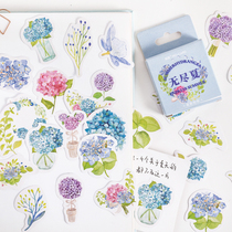 Stranger box sticker Endless summer fresh flower blue embroidery ball account diary decorated adhesive pattern