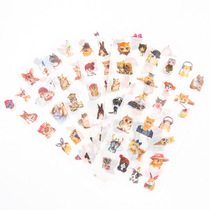 Creative flat sheets and paper stickers to sell cute animals Cute Animal Meow Pooch Rabbit hand ledger Decorative Sticker