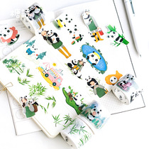 Sugar poem and paper tape panda rolling everyday cute panda bamboo DIY decorative hand account collage material