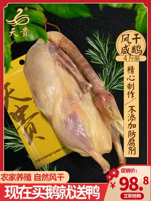 Tiangui Maoshan old goose farm grass goose salted goose Cured goose bacon marinated air-dried goose vacuum packaging 4 kg