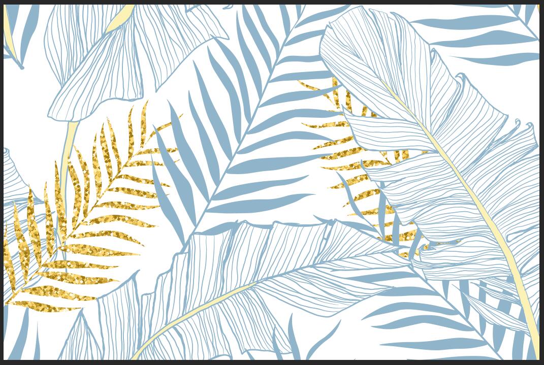 新中式抽象金色芭