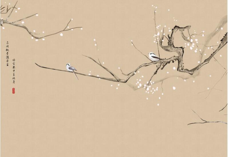 新中式工笔花鸟新