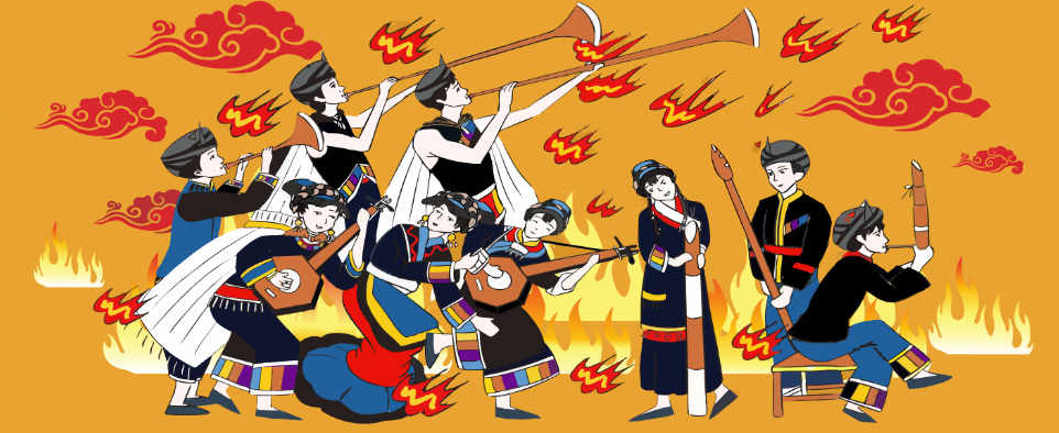 彝族羌族藏装少数