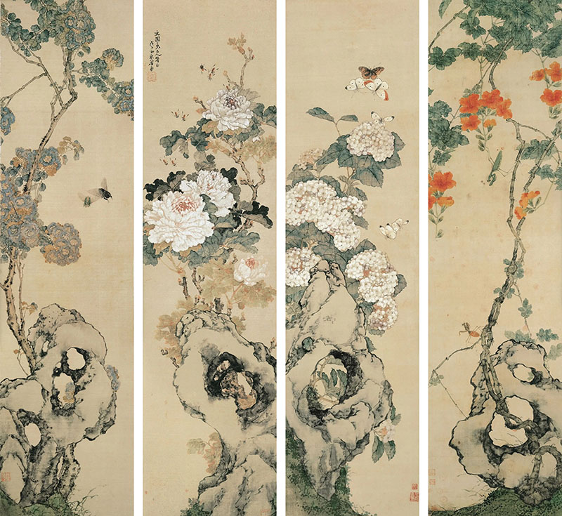 新中式花鸟假山玄