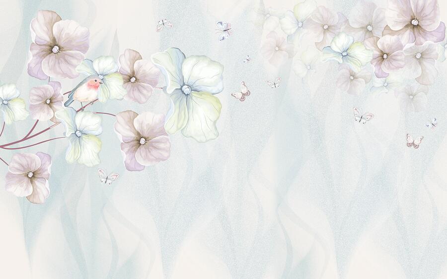 手绘花朵田园花卉