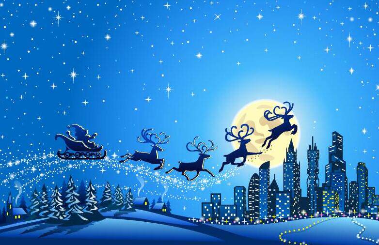 梦幻 圣诞 蓝色