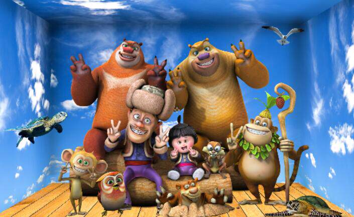 熊出没背景墙背景