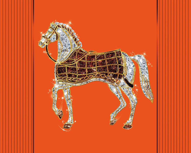 背景墙爱马仕橙钻