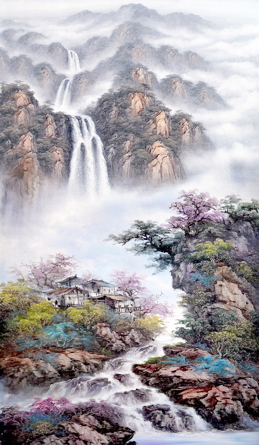 中式意境山水玄关