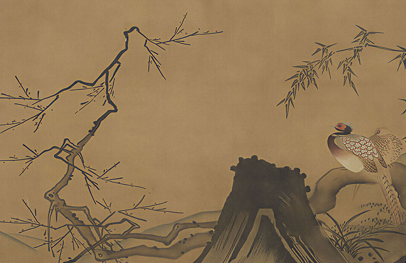 新中式背景墙古画