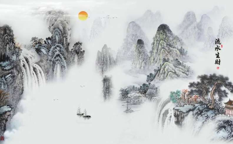 新中式复古山水背