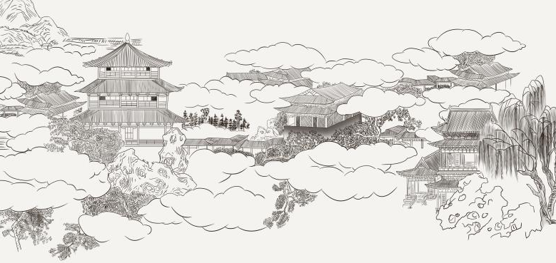 中式楼阁 阁楼背