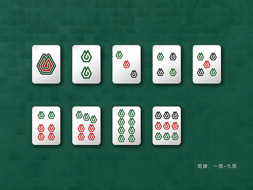 国潮麻将背景 棋