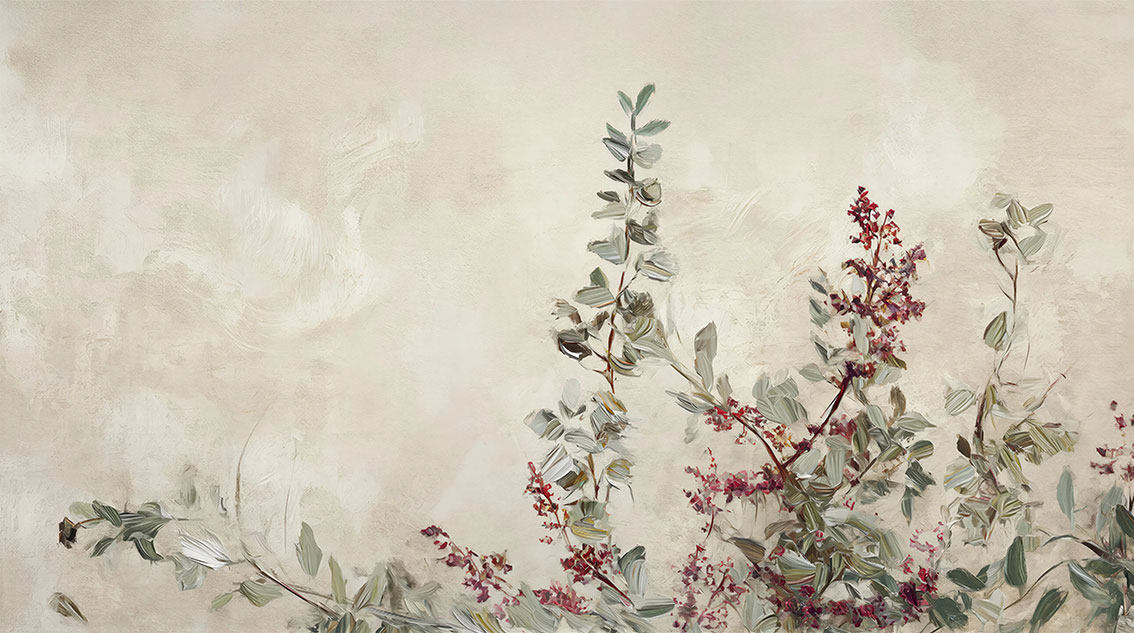 现代简约背景墙花