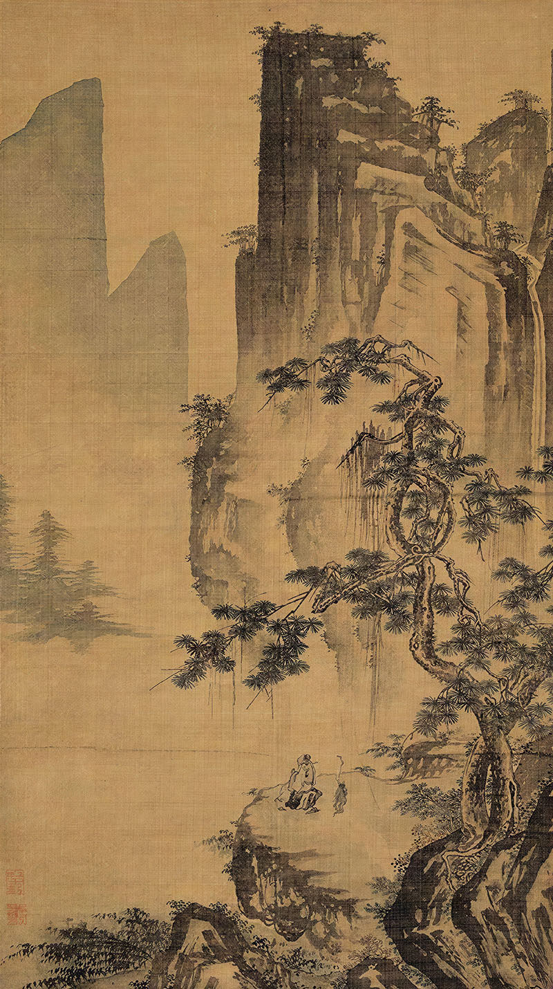 背景墙新中式玄关