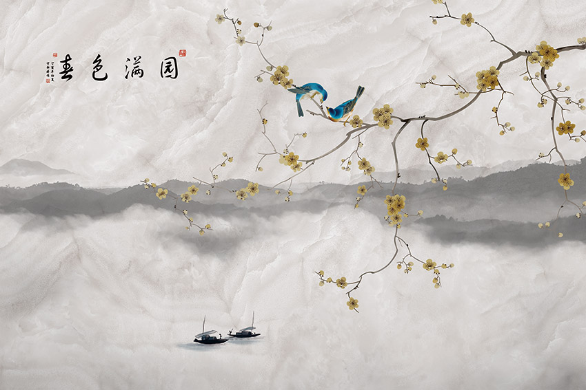 不分层新中式花鸟