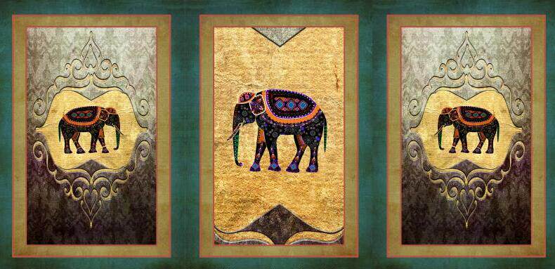 大象装饰画背景墙