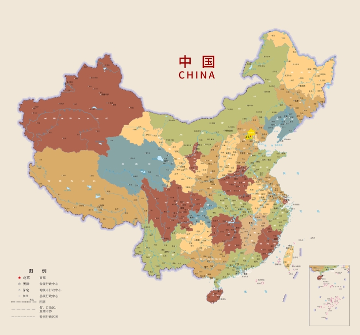 高清中国地图儿童