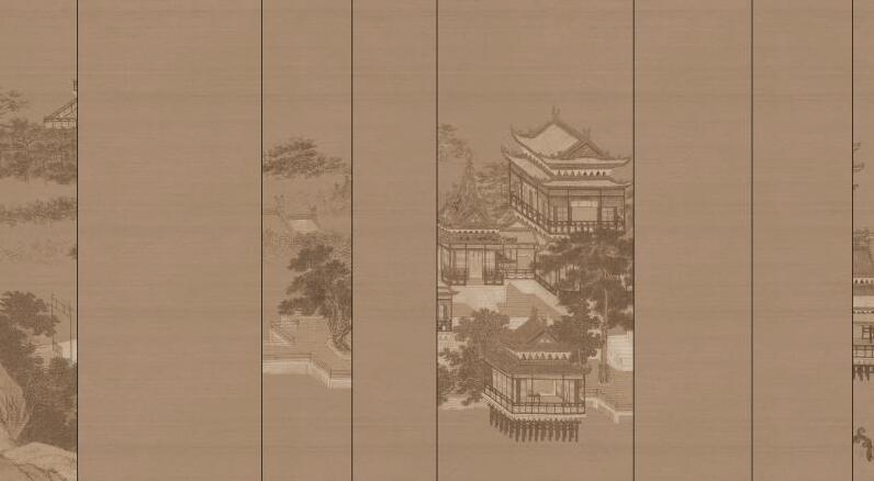 亭台楼阁背景墙亭