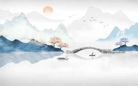 新中式水墨山水背