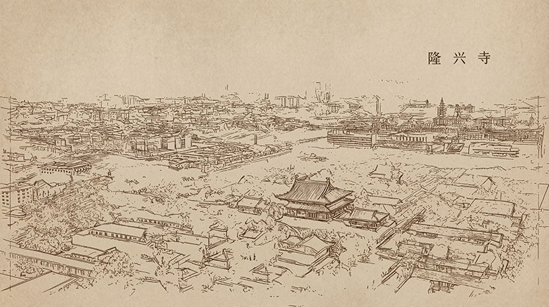 背景墙新中式阁楼