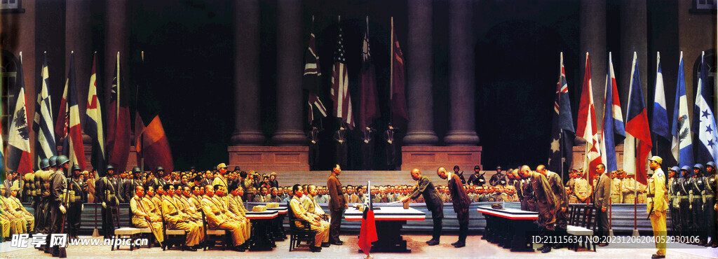 背景墙日本投降中