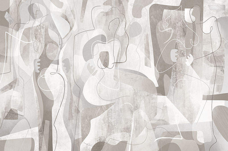 现代简约背景墙抽