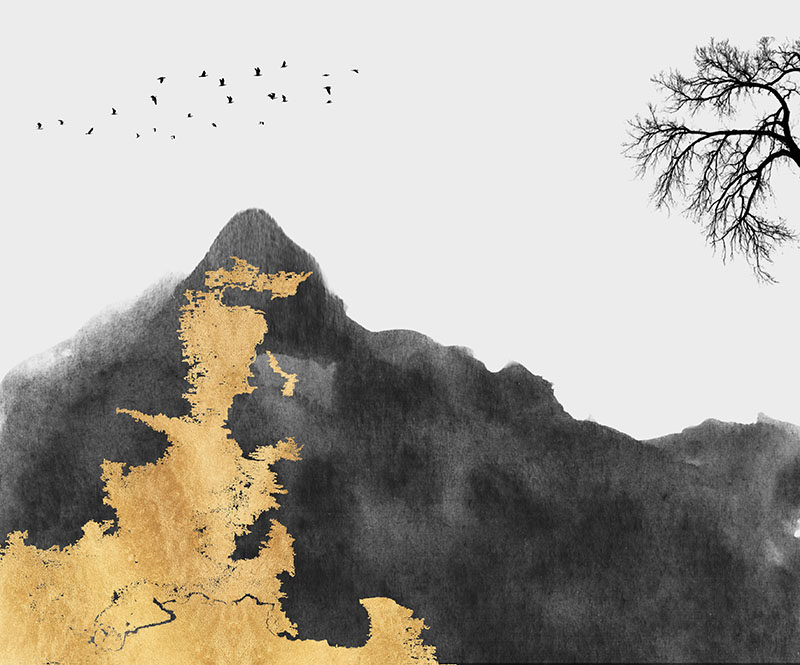 背景墙现代简约金