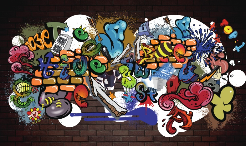 炫酷涂鸦装饰画背